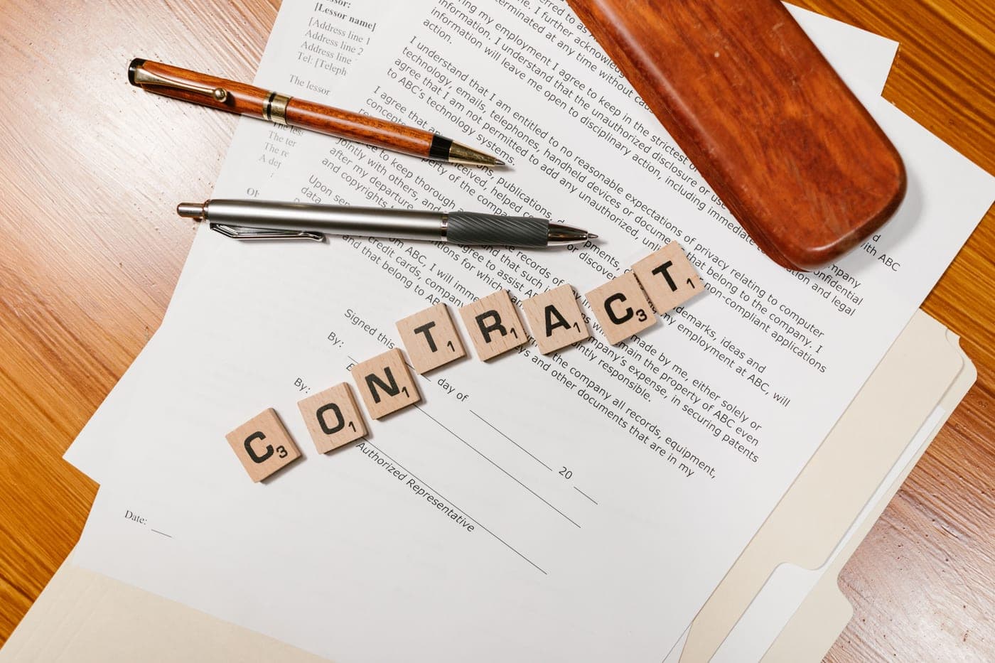 A printed document and pen on a table